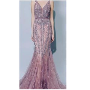 Lilac formal evening dress
